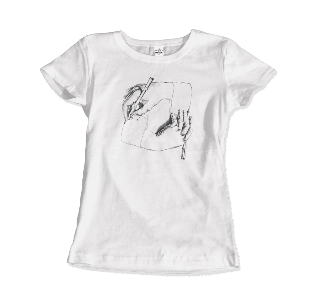 MC Escher Hand Drawing Hand Art T-Shirt-2