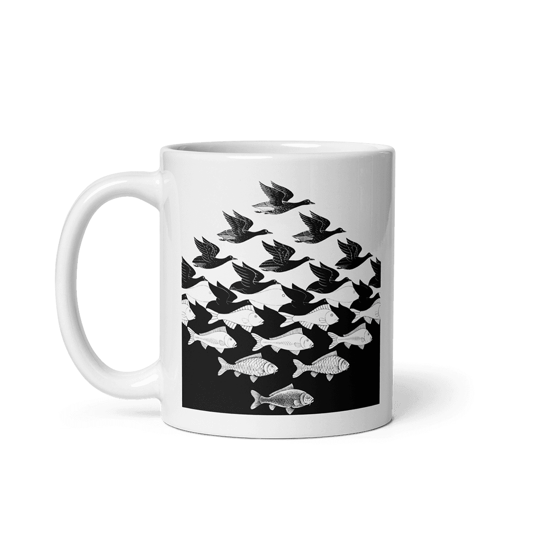 MC Escher Sky and Water I Art Mug-0