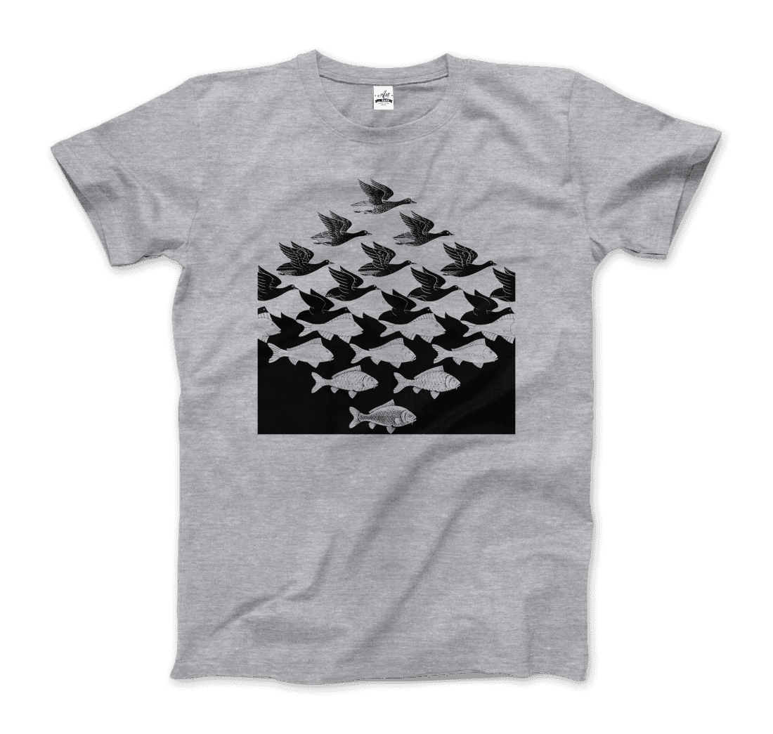 MC Escher Sky and Water I Art T-Shirt-3