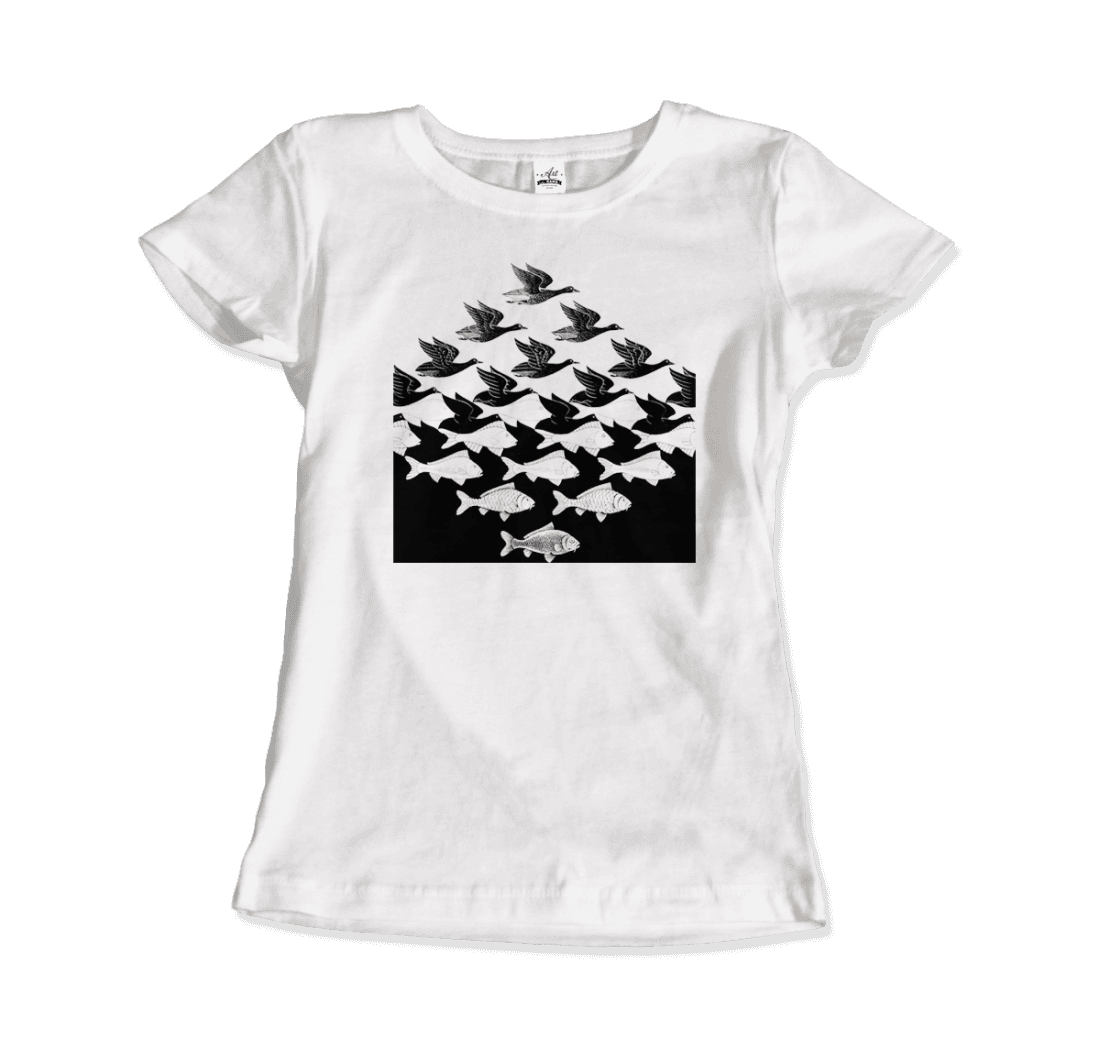 MC Escher Sky and Water I Art T-Shirt-2