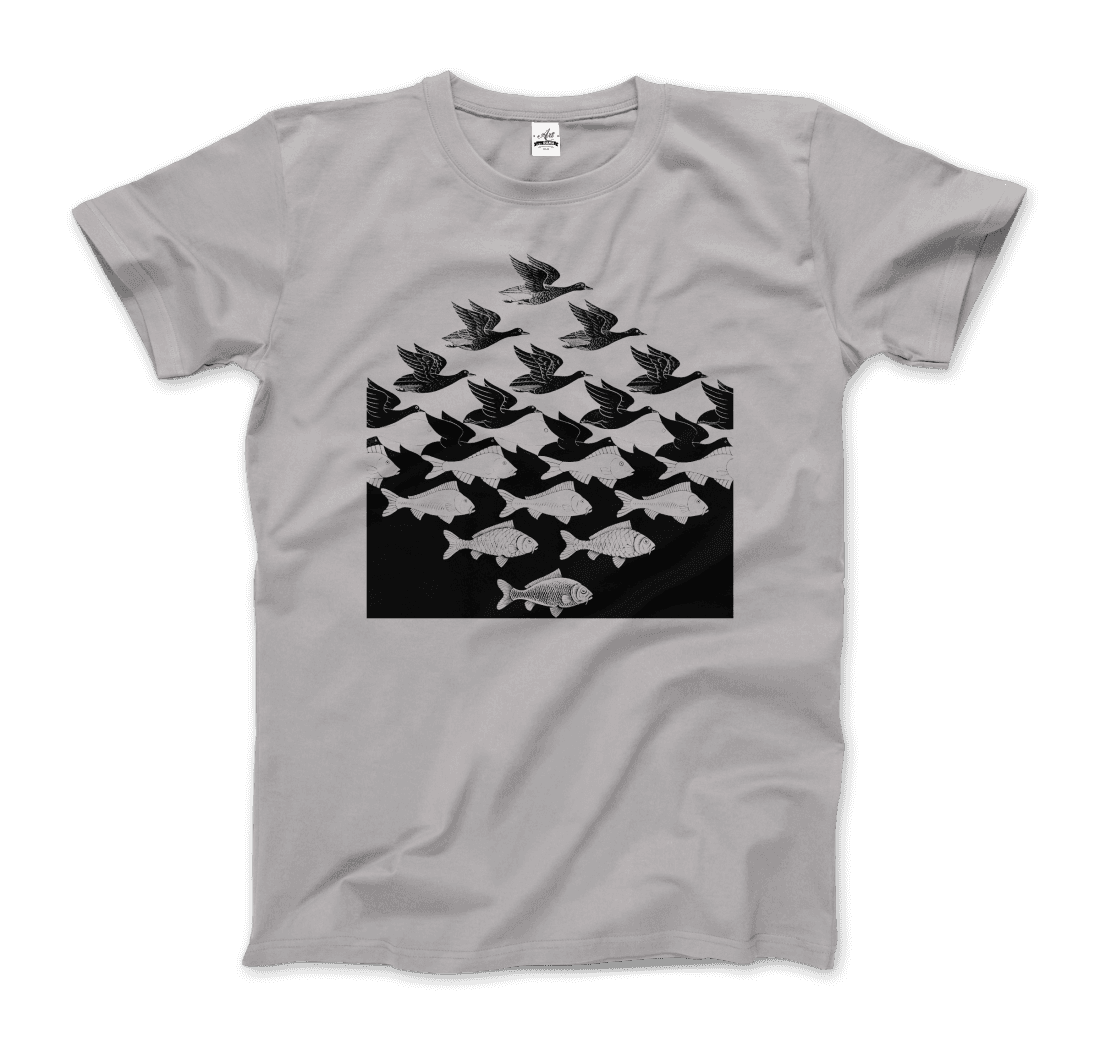 MC Escher Sky and Water I Art T-Shirt-5