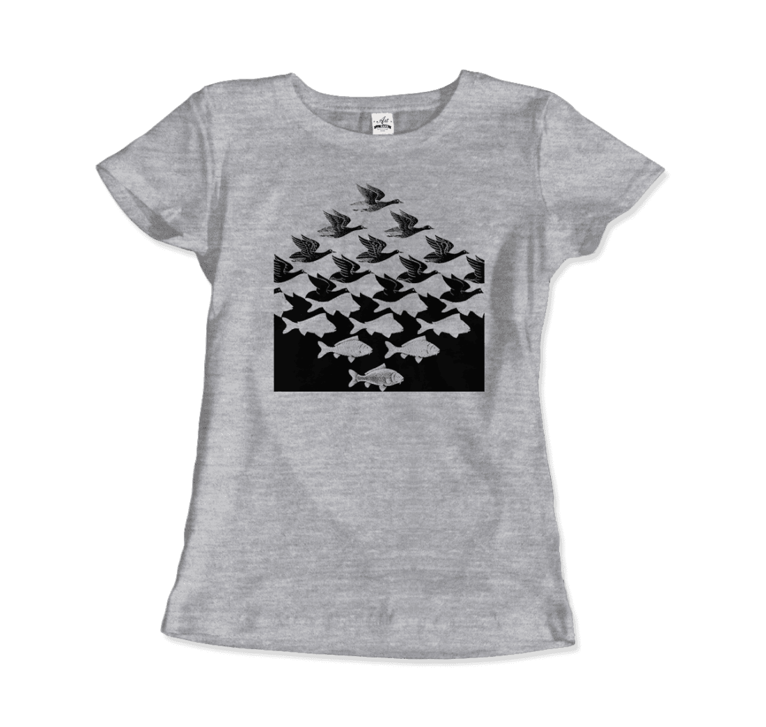 MC Escher Sky and Water I Art T-Shirt-4