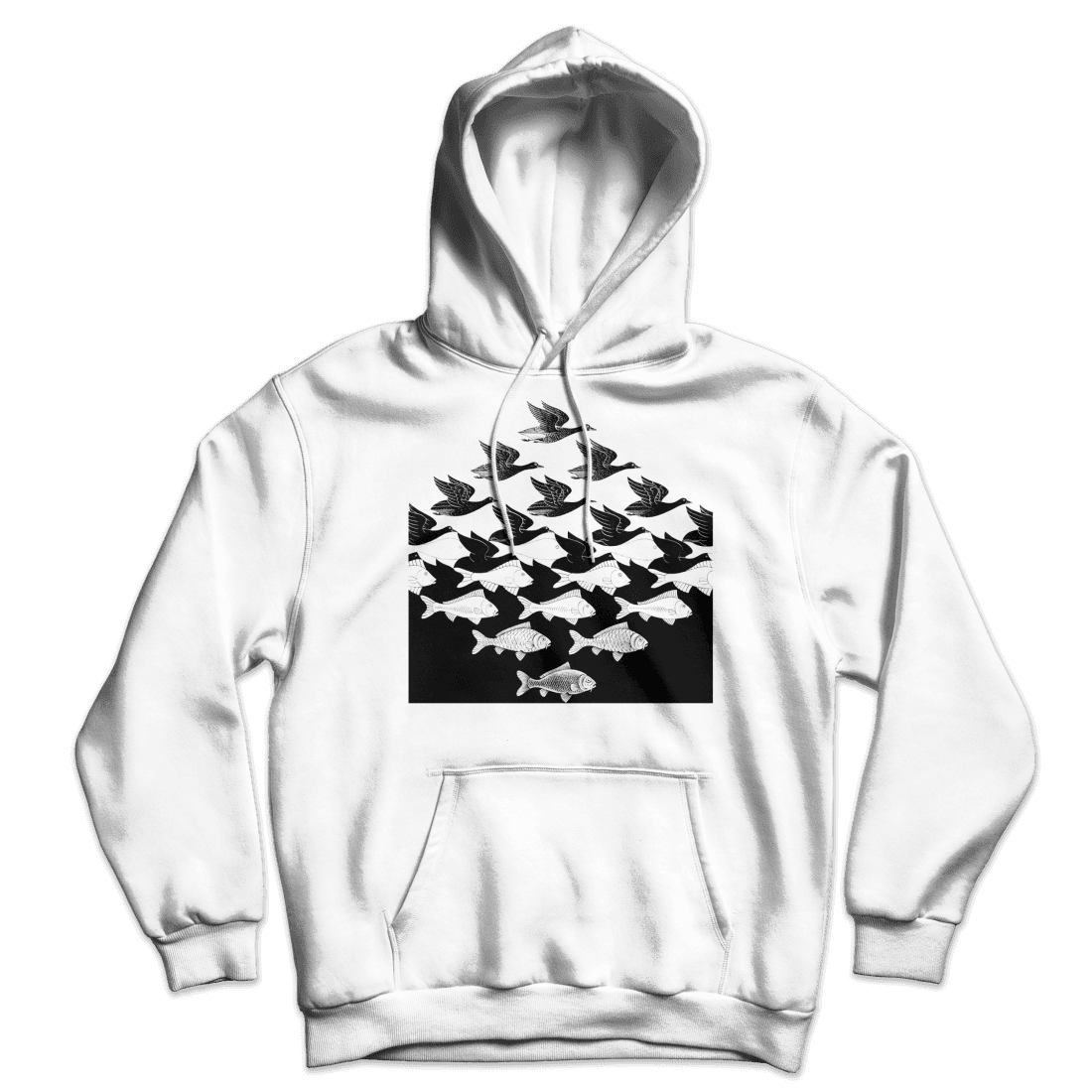 MC Escher Sky and Water I Art Unisex Hoodie-1