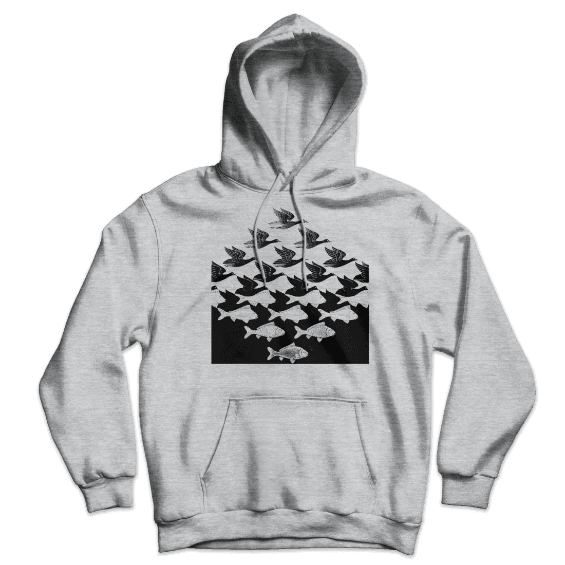 MC Escher Sky and Water I Art Unisex Hoodie-0