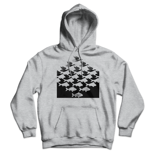 MC Escher Sky and Water I Art Unisex Hoodie-0