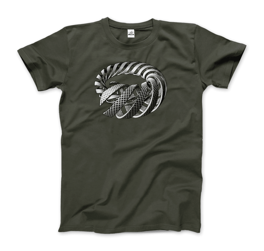 MC Escher Spirals Art T-Shirt-0