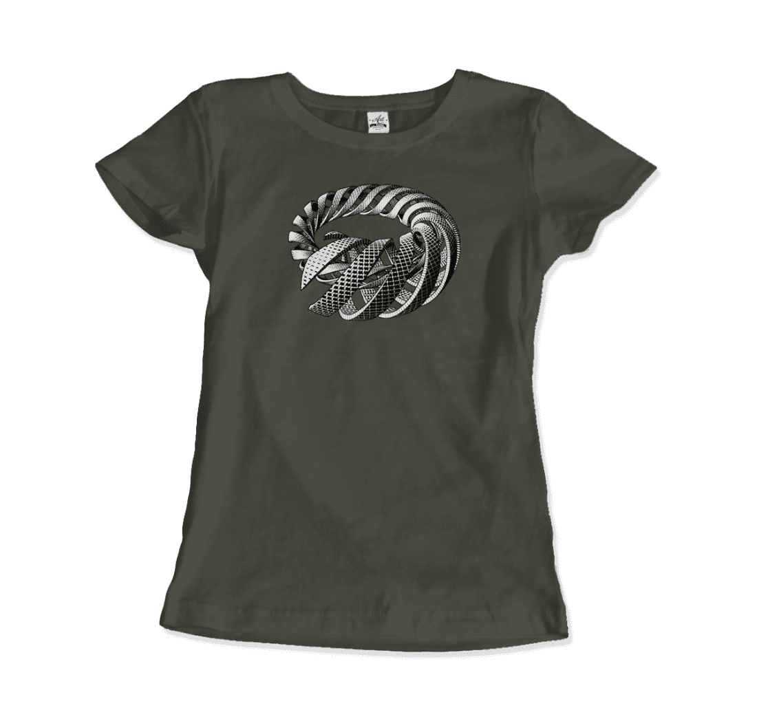 MC Escher Spirals Art T-Shirt-2