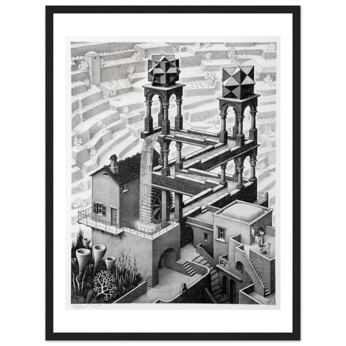 MC Escher Waterfall Art Poster-11