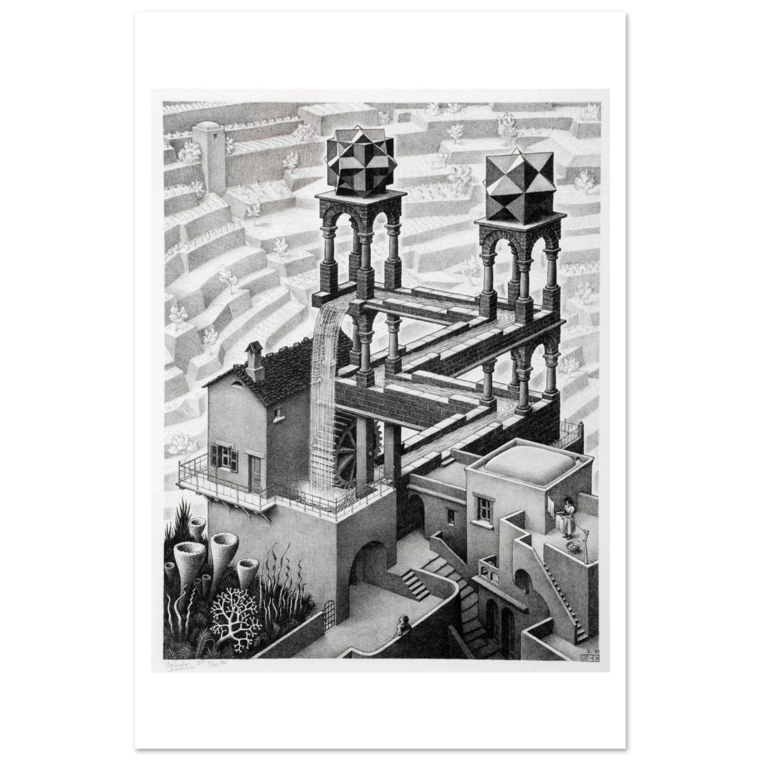 MC Escher Waterfall Art Poster-14