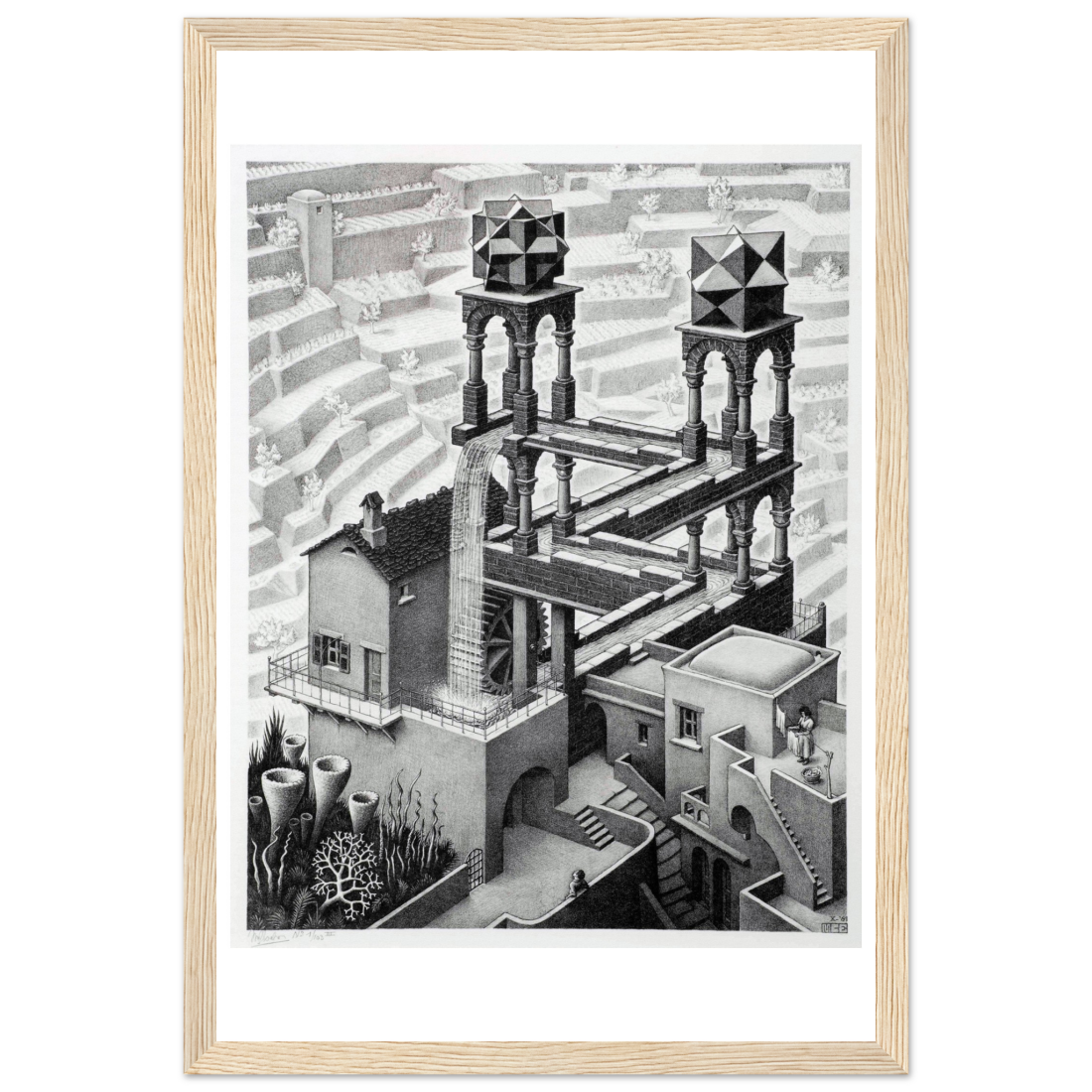 MC Escher Waterfall Art Poster-9