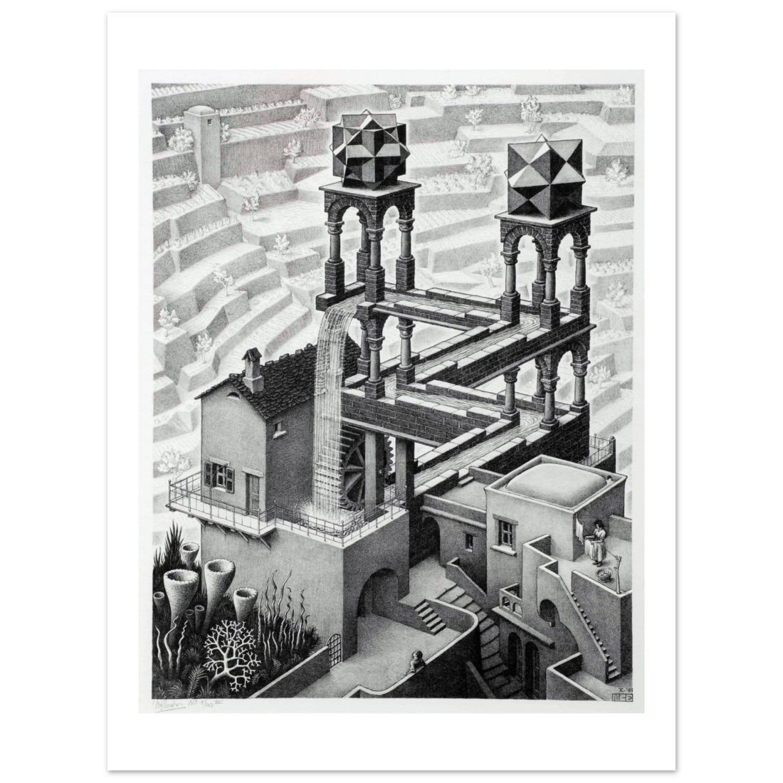 MC Escher Waterfall Art Poster-10