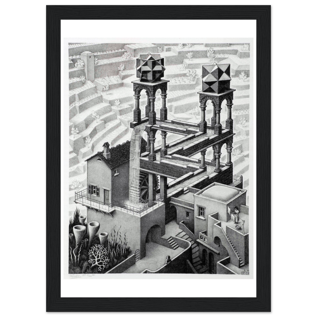 MC Escher Waterfall Art Poster-5