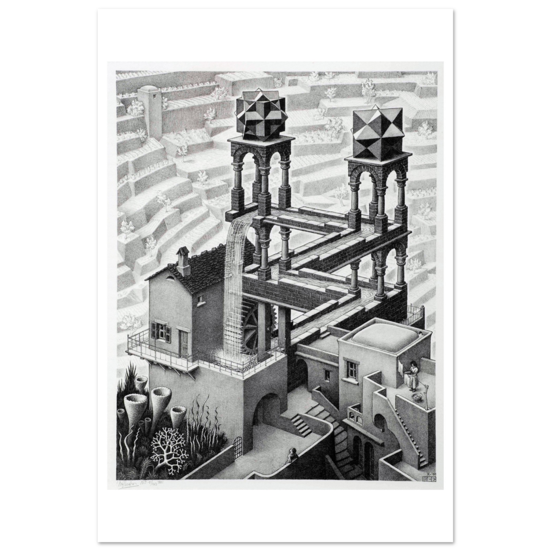 MC Escher Waterfall Art Poster-7