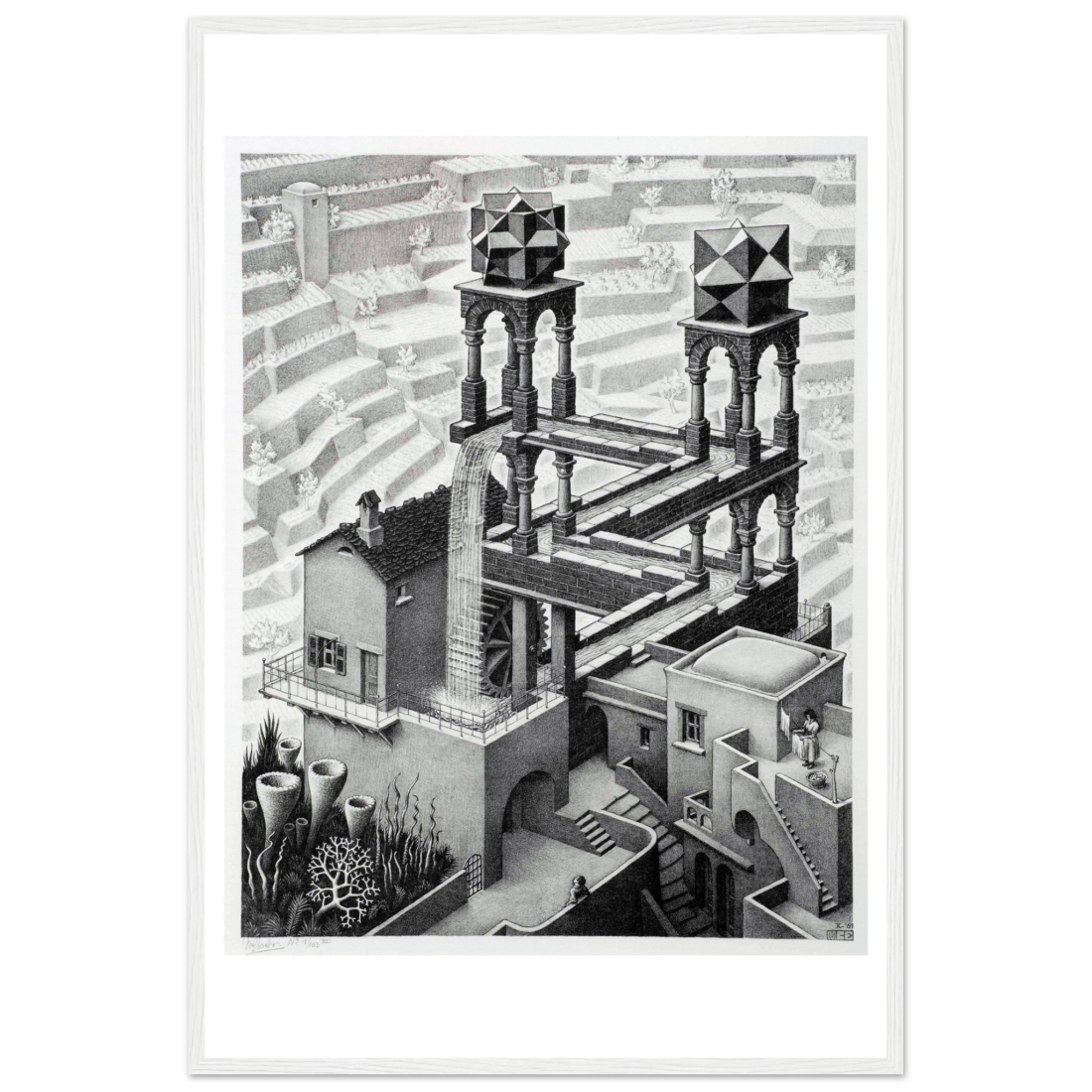 MC Escher Waterfall Art Poster-16