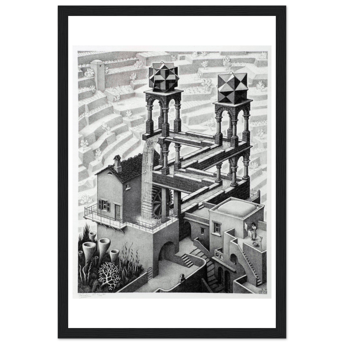 MC Escher Waterfall Art Poster-8