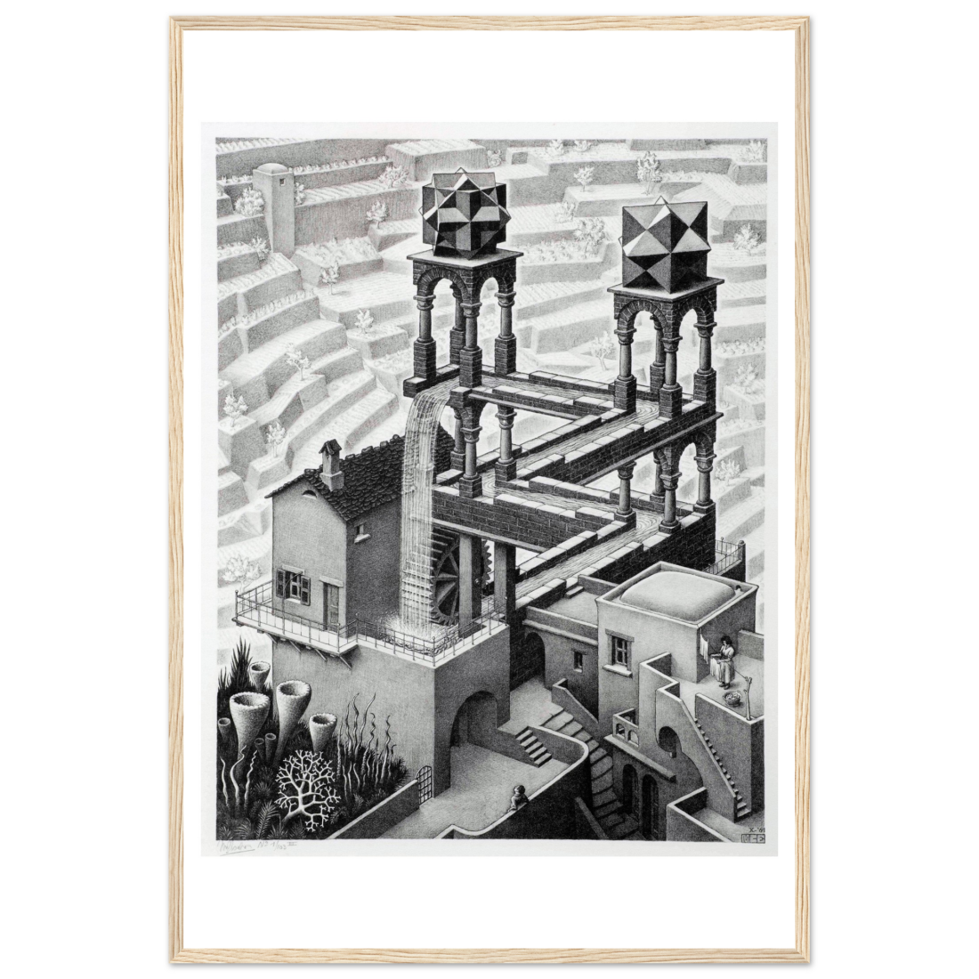 MC Escher Waterfall Art Poster-15