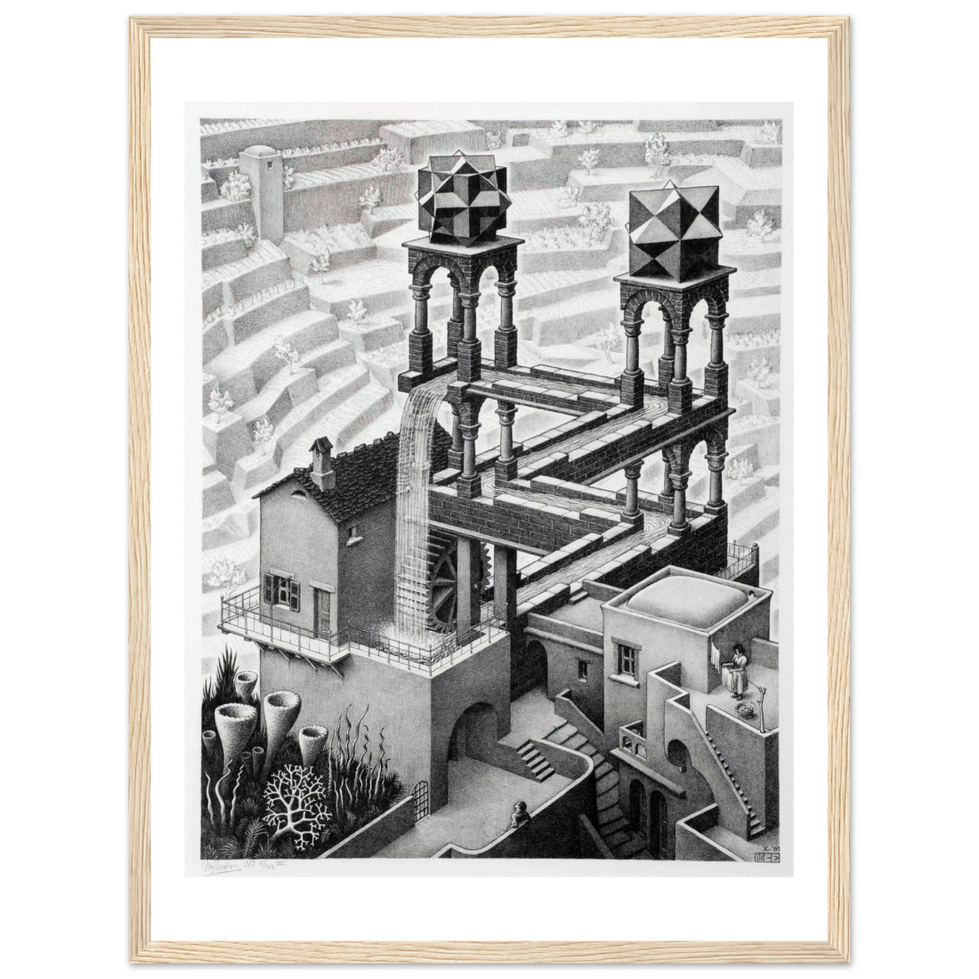 MC Escher Waterfall Art Poster-12