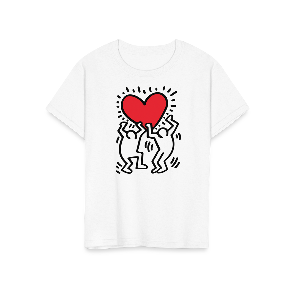 Men Holding Heart Icon, Street Art T-Shirt-14