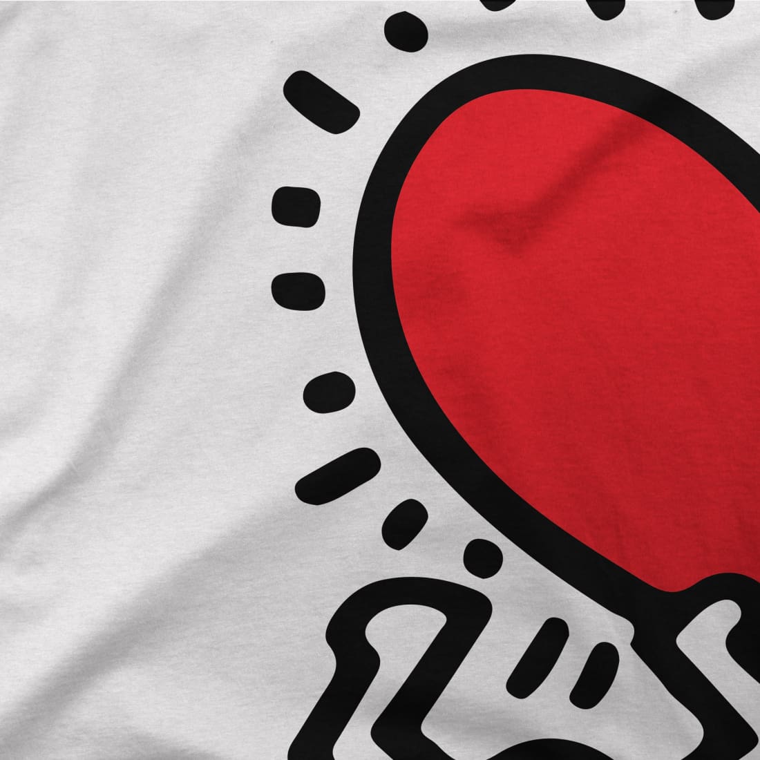 Men Holding Heart Icon, Street Art T-Shirt-2