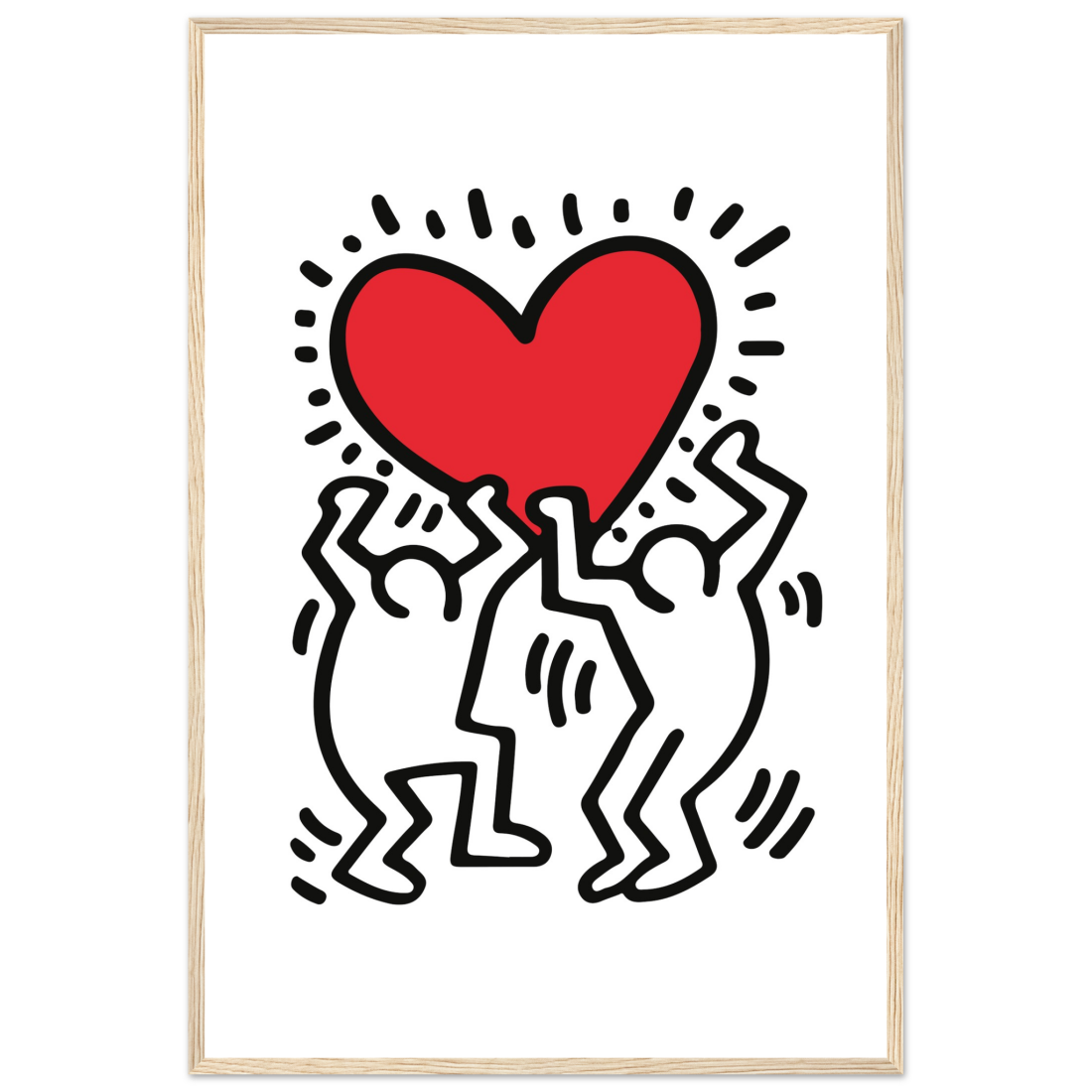 Men Holding Heart Pop Art Poster-15