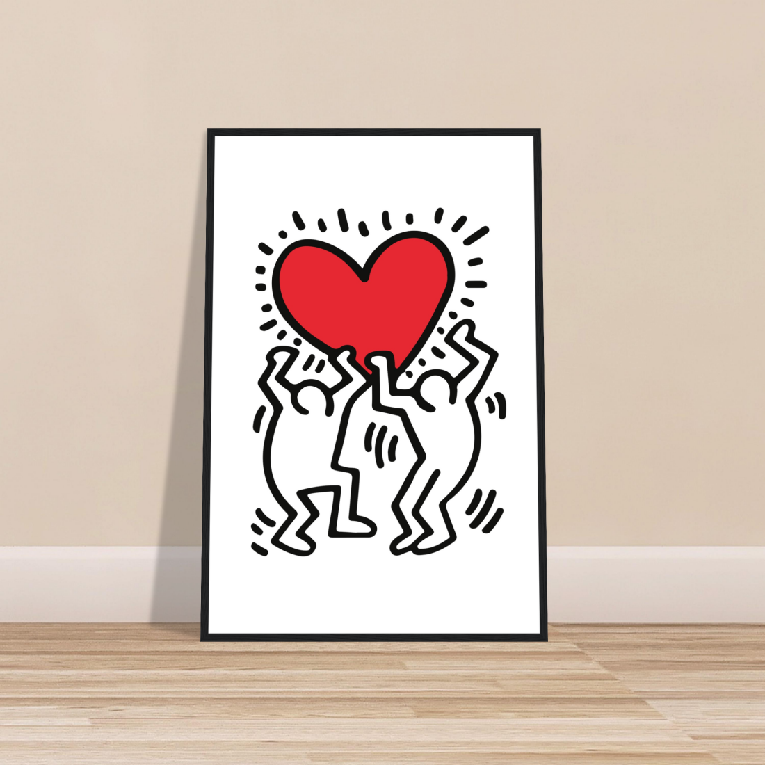 Men Holding Heart Pop Art Poster-2