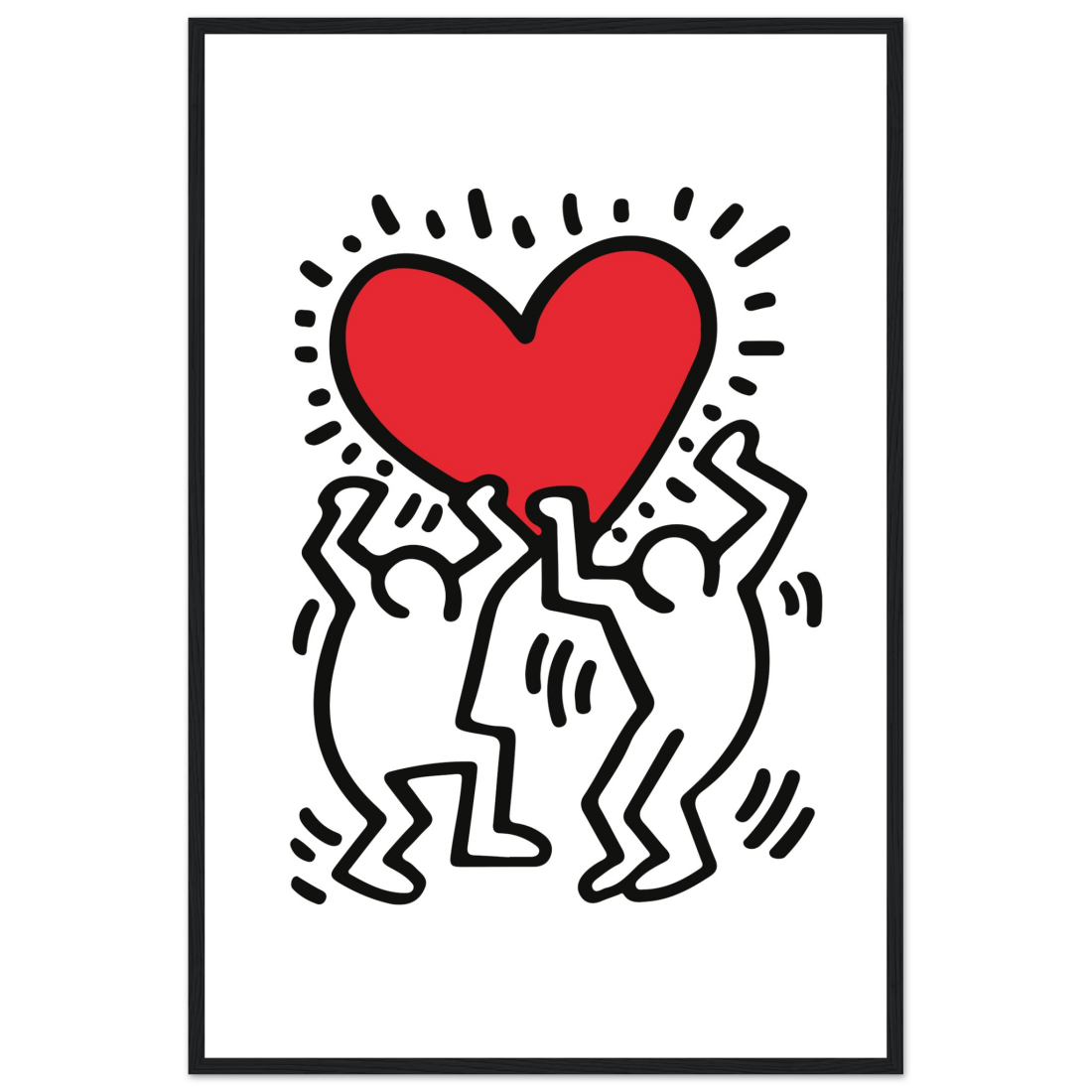 Men Holding Heart Pop Art Poster-0