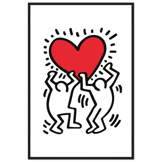 Men Holding Heart Pop Art Poster-0