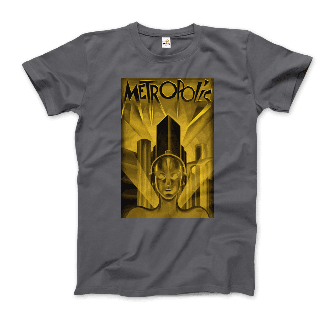 Metropolis - 1927 Movie Poster Reproduction in Oil Paint T-Shirt-8