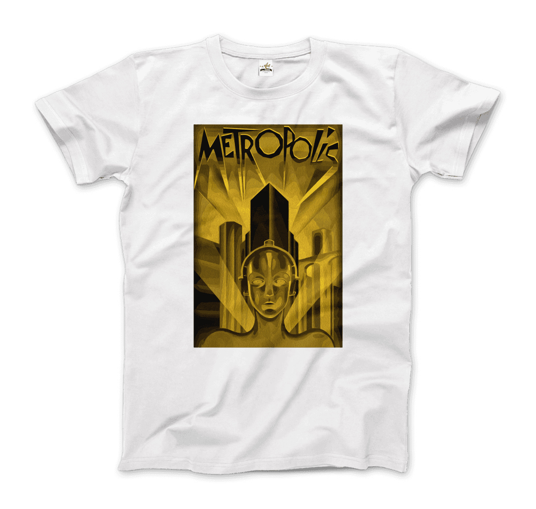 Metropolis - 1927 Movie Poster Reproduction in Oil Paint T-Shirt-3