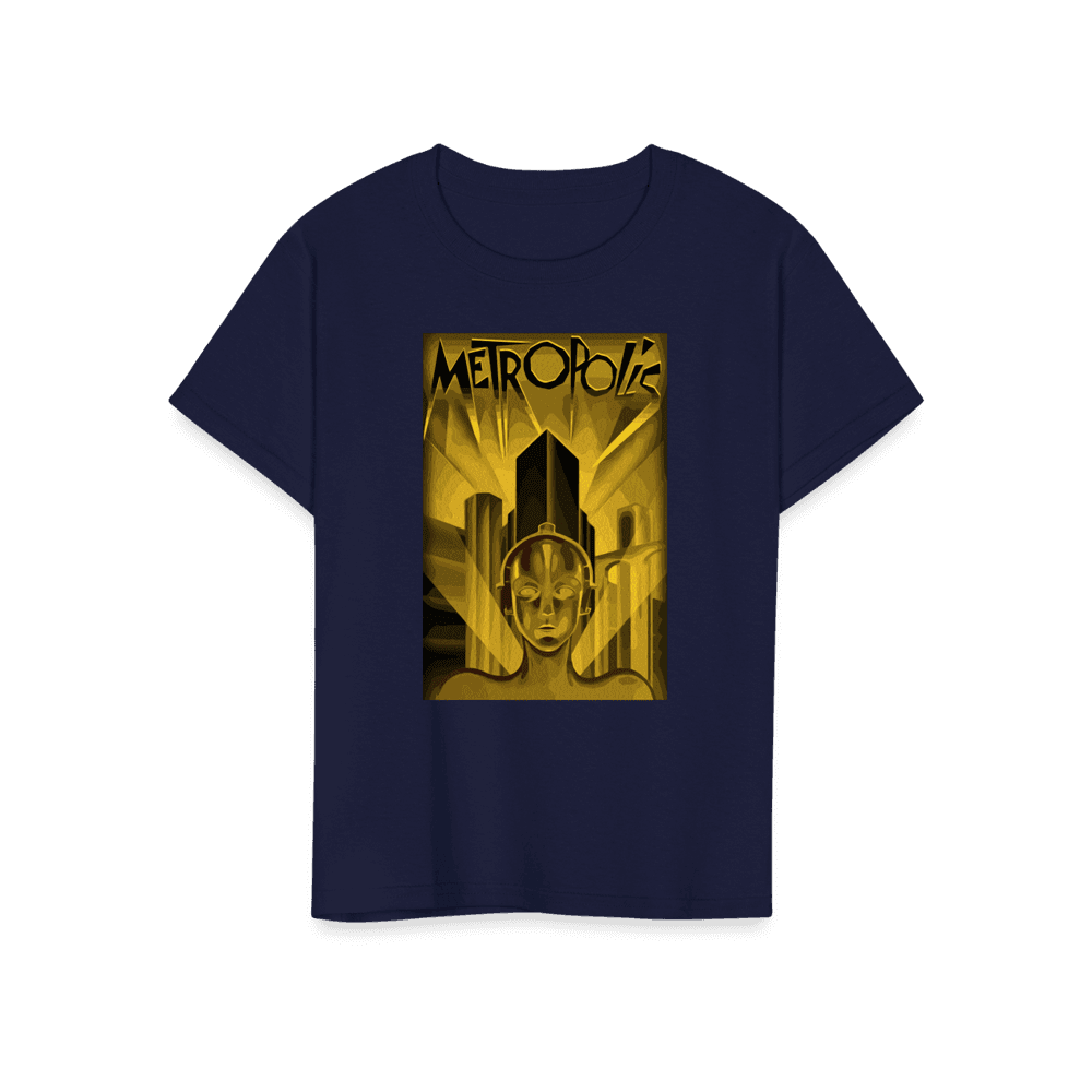 Metropolis - 1927 Movie Poster Reproduction in Oil Paint T-Shirt-21