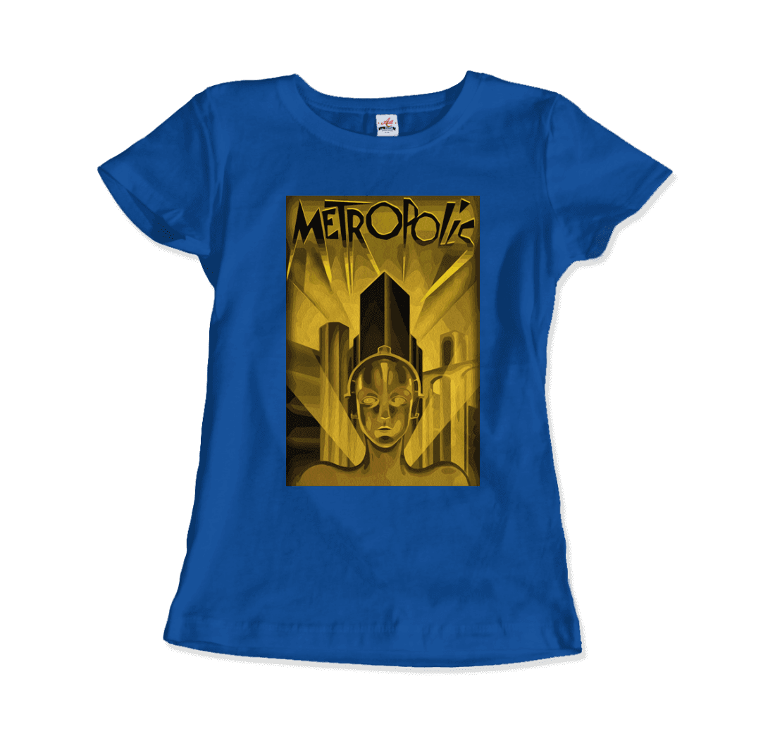 Metropolis - 1927 Movie Poster Reproduction in Oil Paint T-Shirt-17