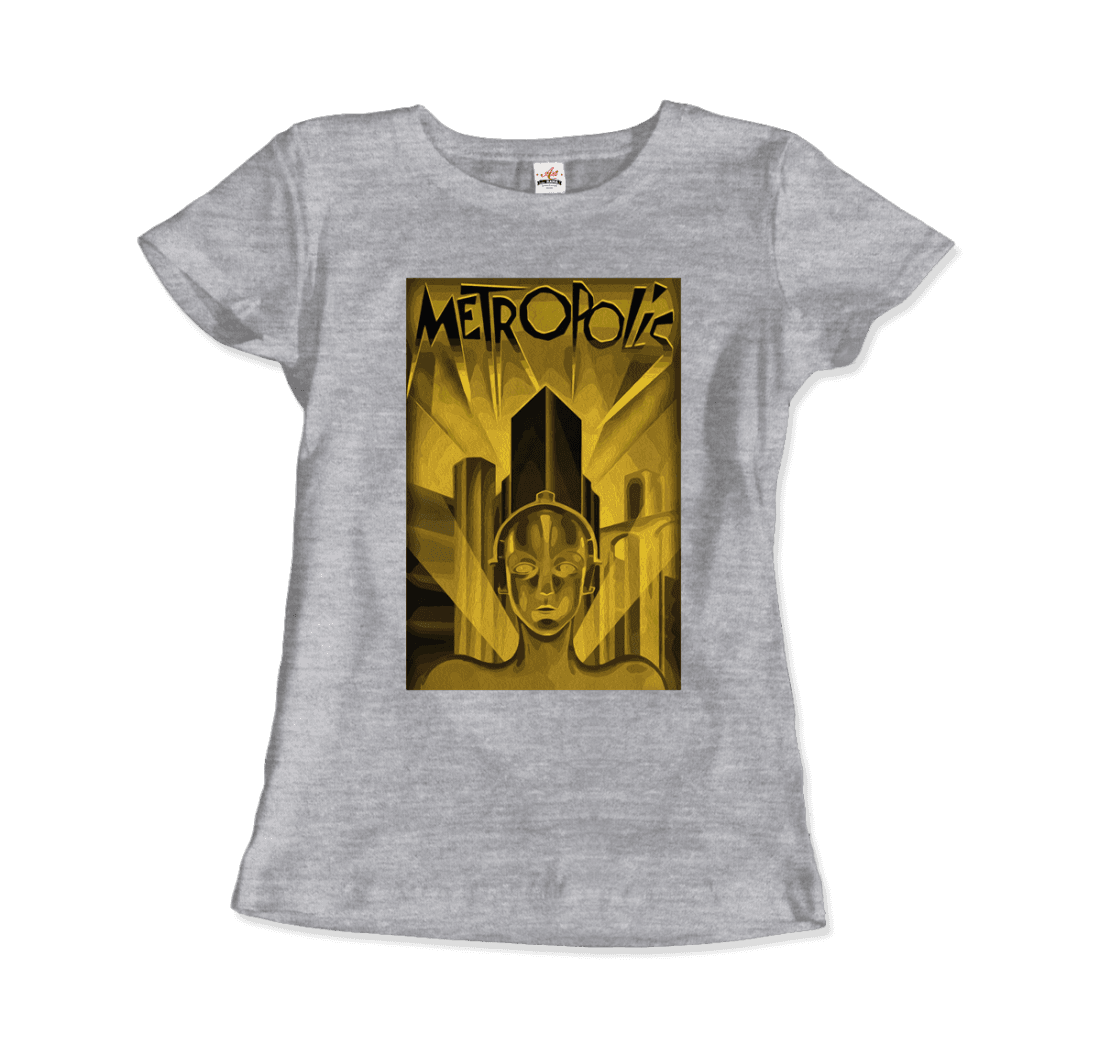 Metropolis - 1927 Movie Poster Reproduction in Oil Paint T-Shirt-18