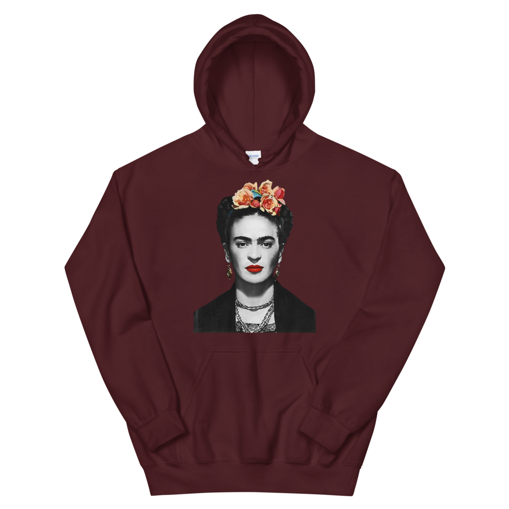 Frida Kahlo With Flowers Poster Artwork Unisex Hoodie-9