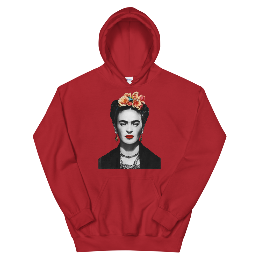 Frida Kahlo With Flowers Poster Artwork Unisex Hoodie-12