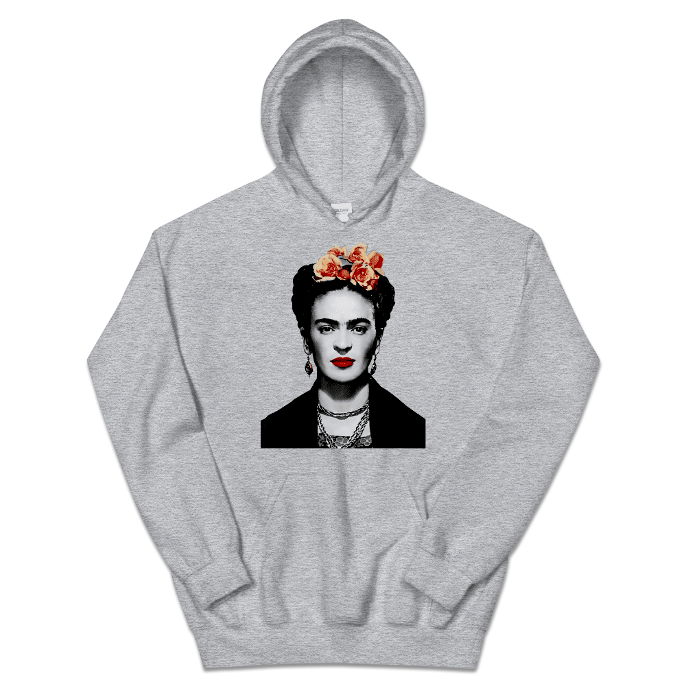 Frida Kahlo With Flowers Poster Artwork Unisex Hoodie-0