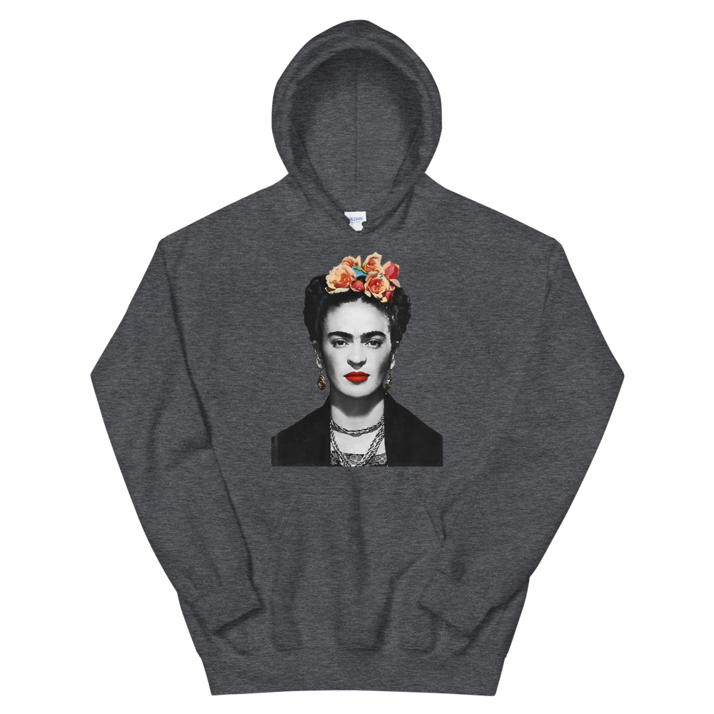 Frida Kahlo With Flowers Poster Artwork Unisex Hoodie-5