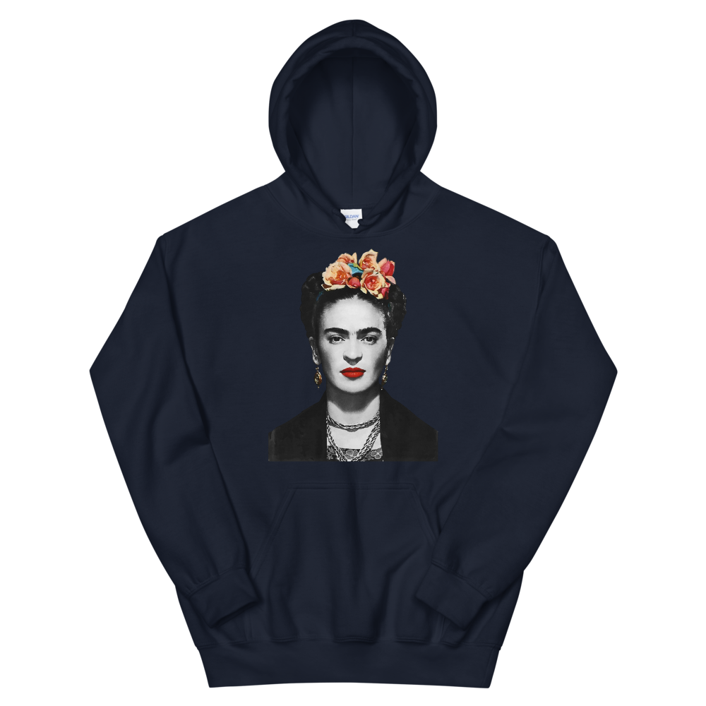 Frida Kahlo With Flowers Poster Artwork Unisex Hoodie-6