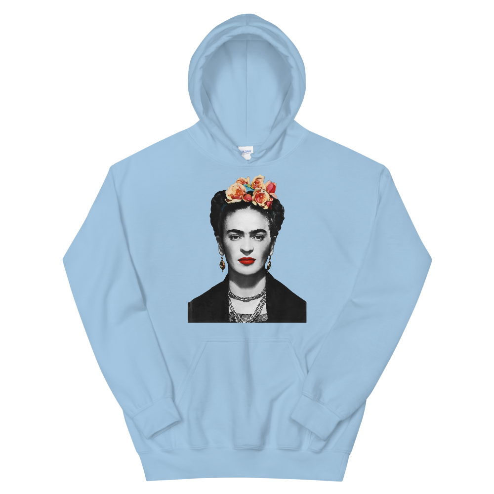 Frida Kahlo With Flowers Poster Artwork Unisex Hoodie-10