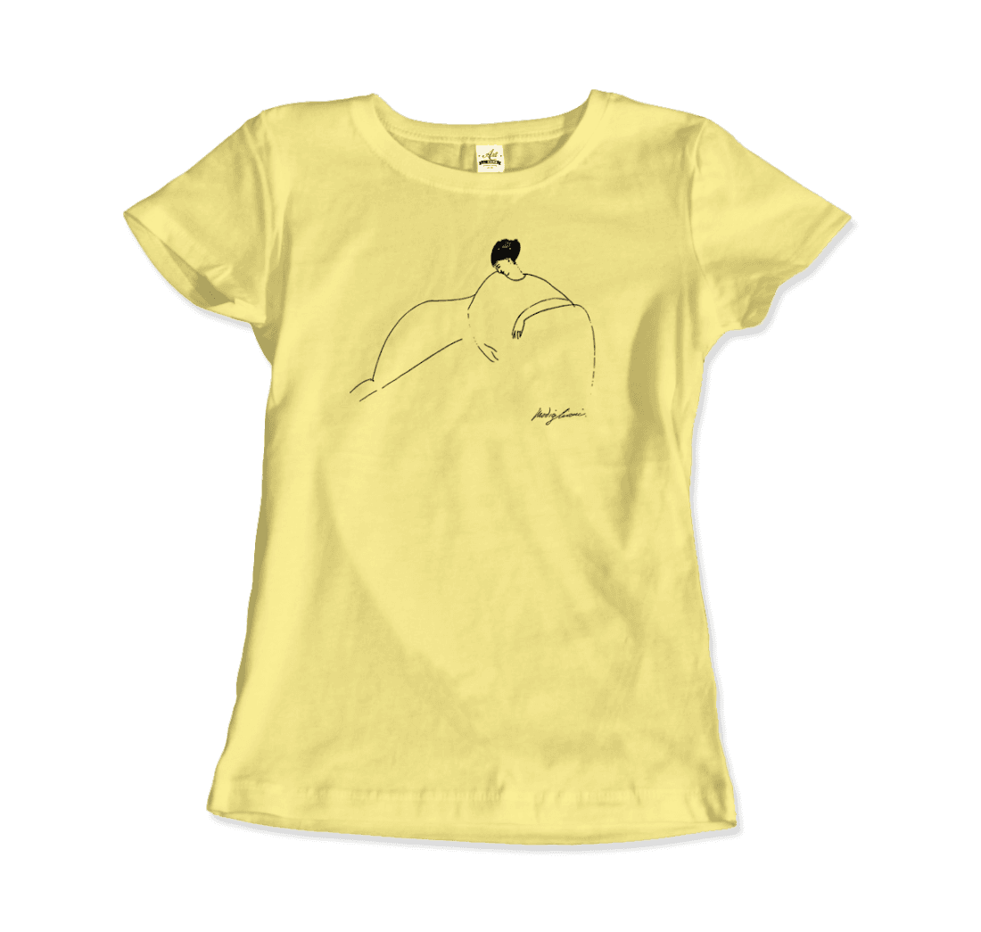 Modigliani - Anna Akhmatova Sketch Artwork T-Shirt-12