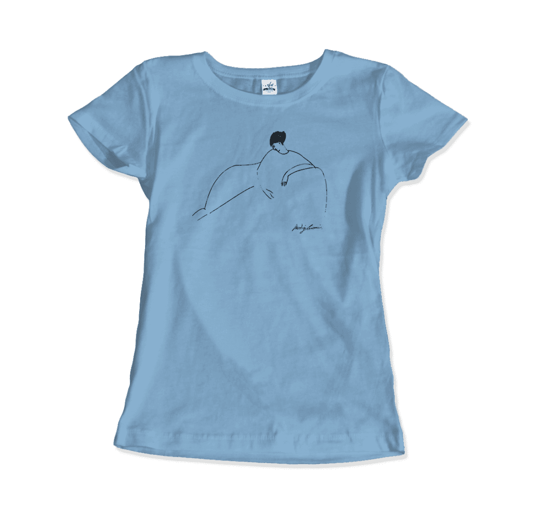 Modigliani - Anna Akhmatova Sketch Artwork T-Shirt-11