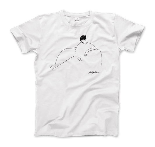 Modigliani - Anna Akhmatova Sketch Artwork T-Shirt-0