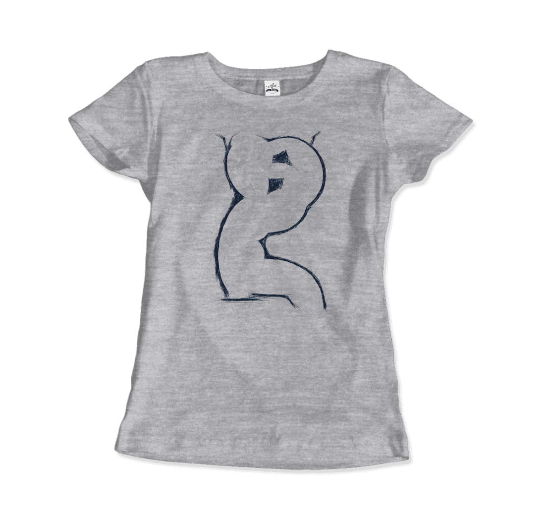 Modigliani - Caryatid Sketch Artwork T-Shirt-4