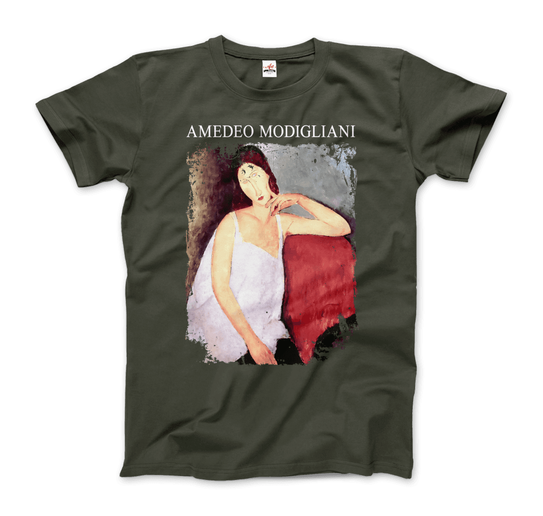 Modigliani - Portrait of Jeanne Hébuterne, 1919 Artwork T-Shirt-12