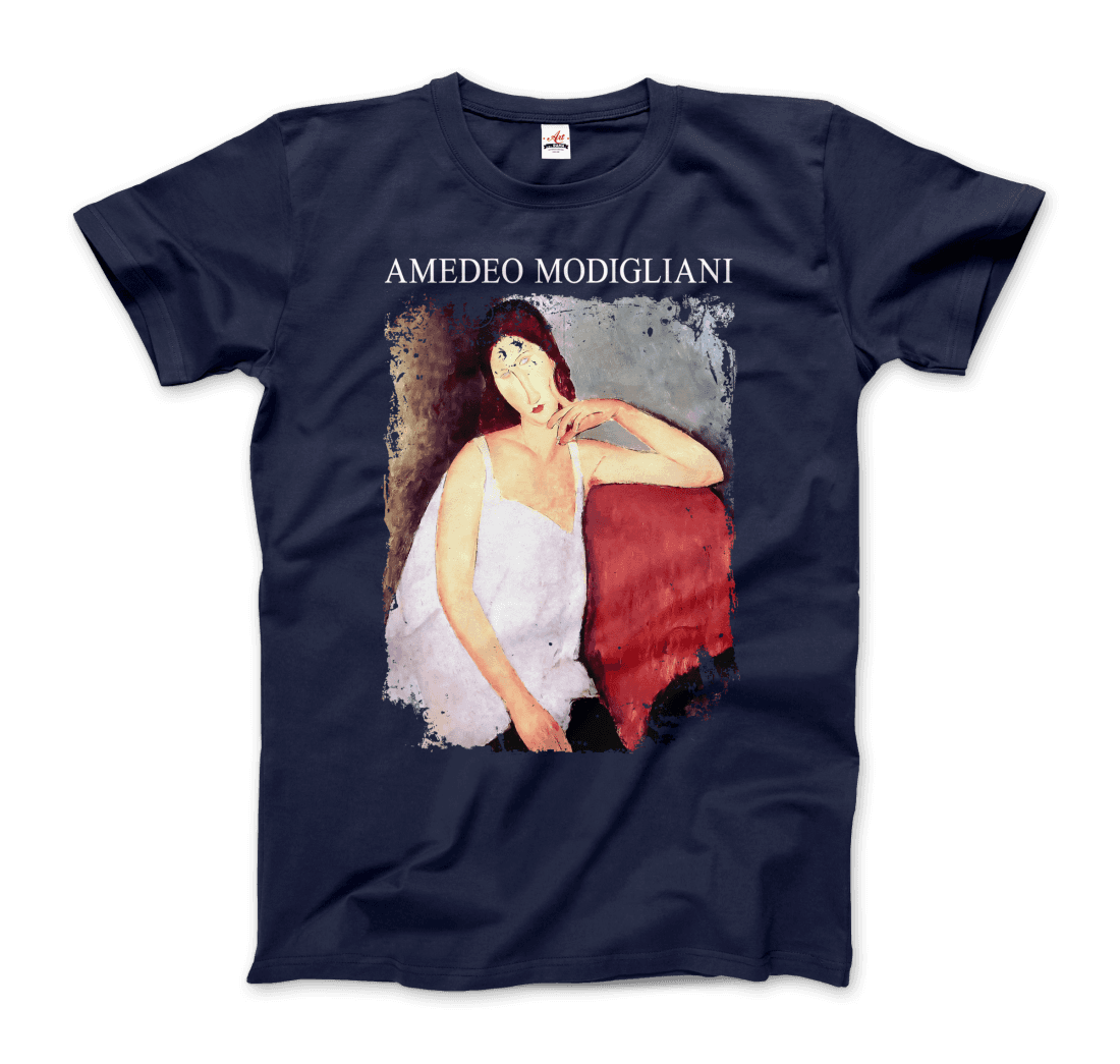 Modigliani - Portrait of Jeanne Hébuterne, 1919 Artwork T-Shirt-7