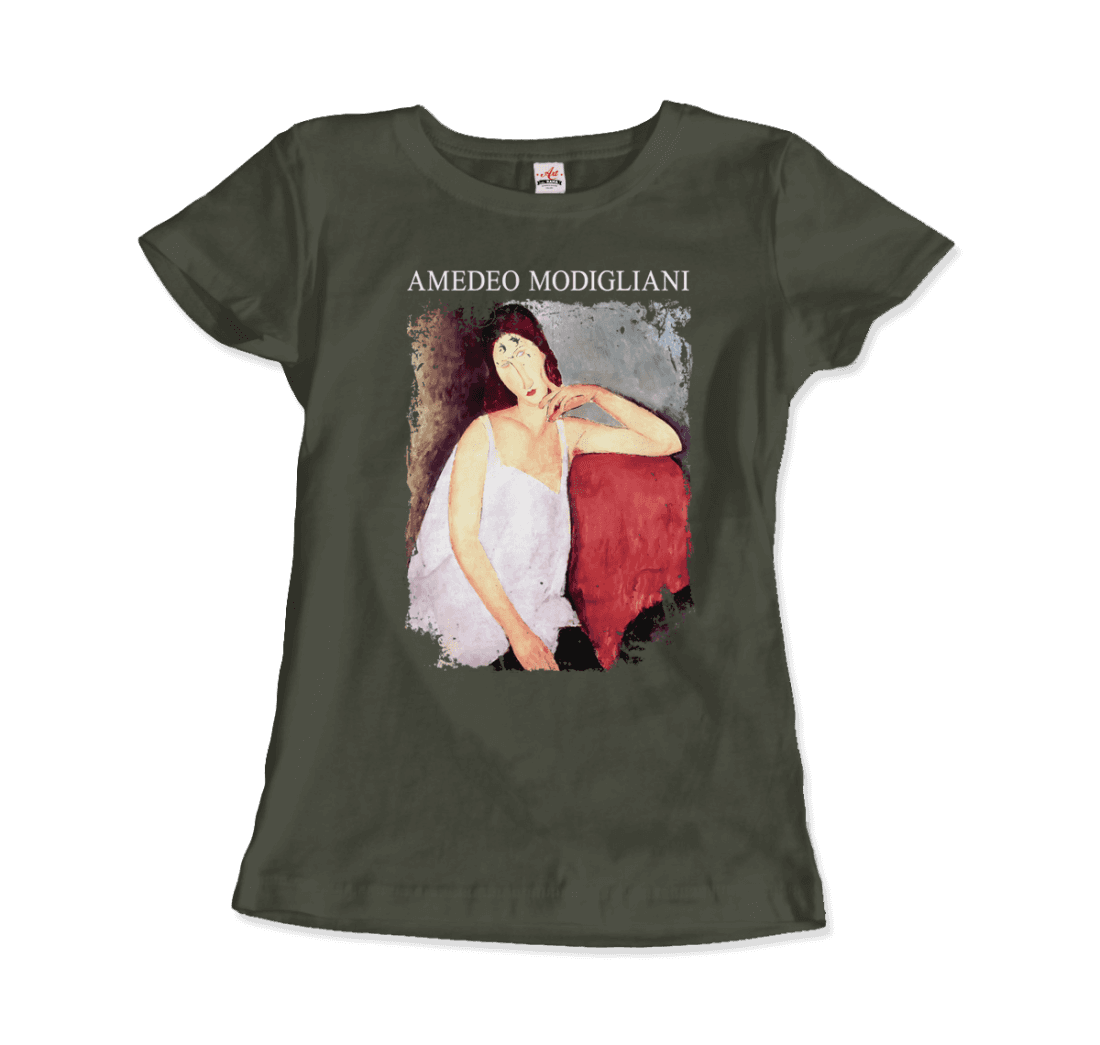 Modigliani - Portrait of Jeanne Hébuterne, 1919 Artwork T-Shirt-20