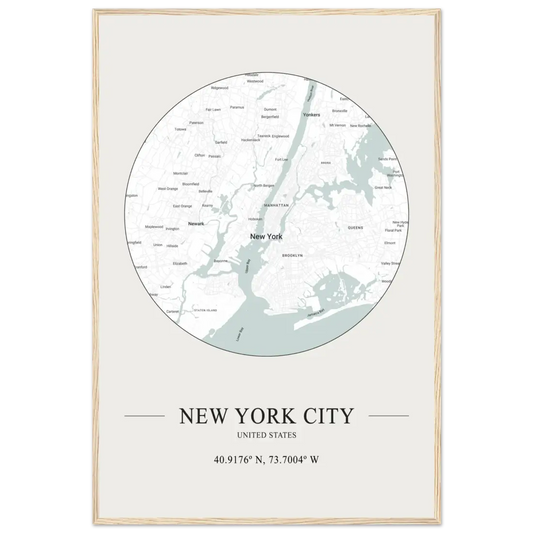 New York City, United States - Minimalist Map Poster-0