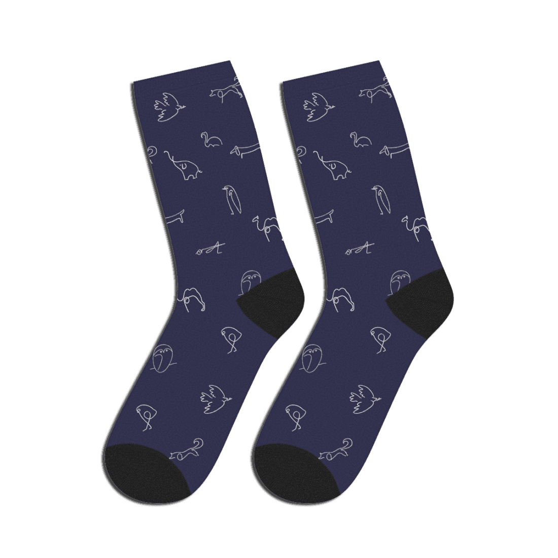 Pablo Picasso Animals Pattern Artwork Socks-0