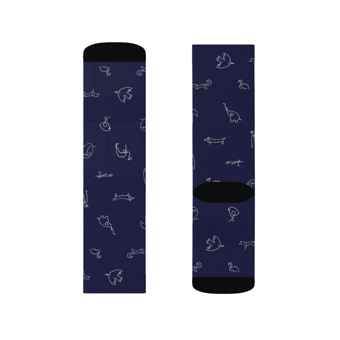 Pablo Picasso Animals Pattern Artwork Socks-2