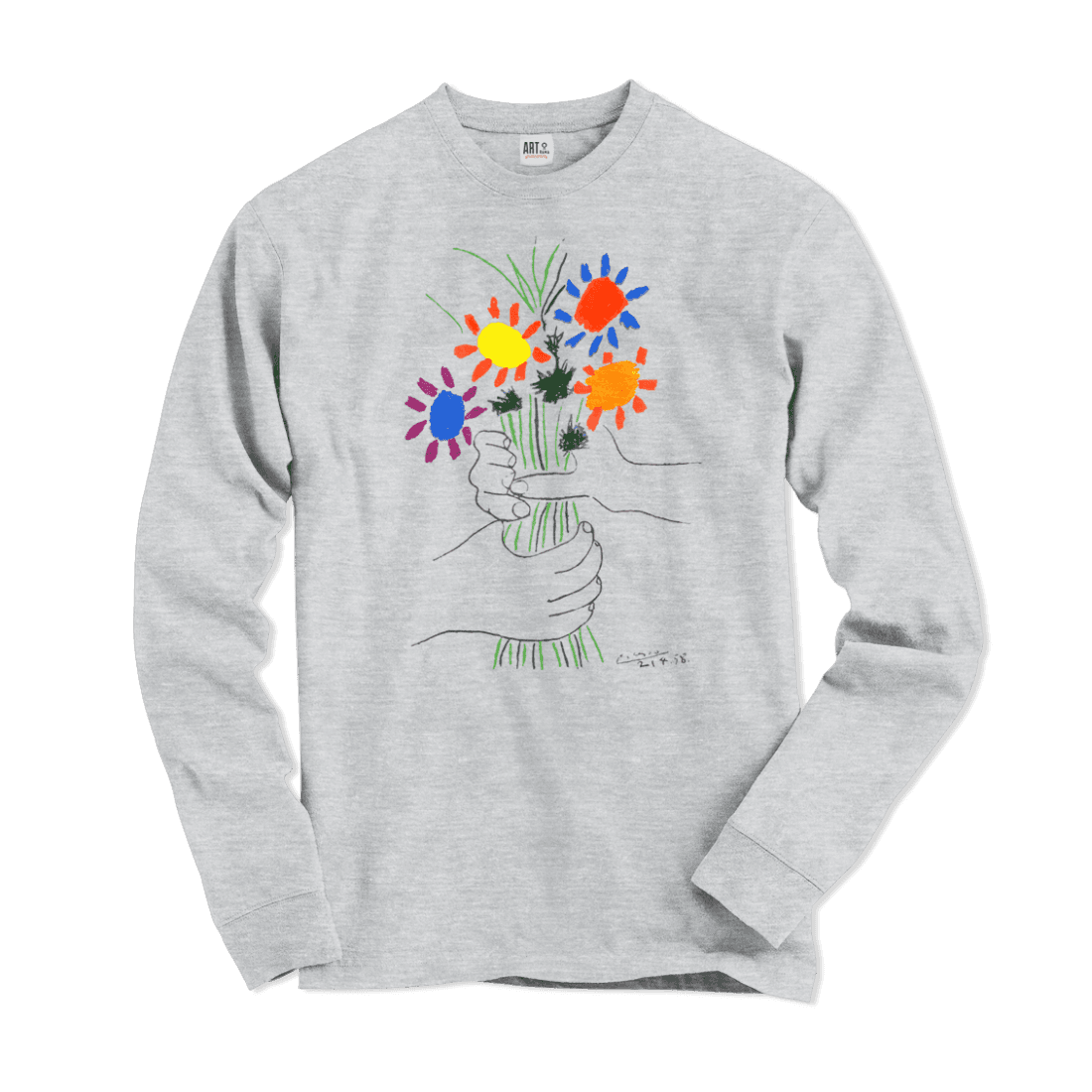 Pablo Picasso Bouquet of Peace 1958 Artwork Long Sleeve Shirt-1