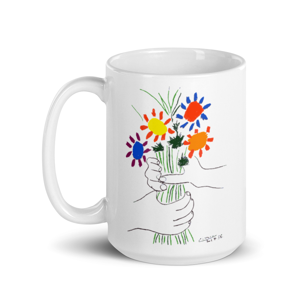 Pablo Picasso Bouquet of Peace 1958 Artwork Mug-3